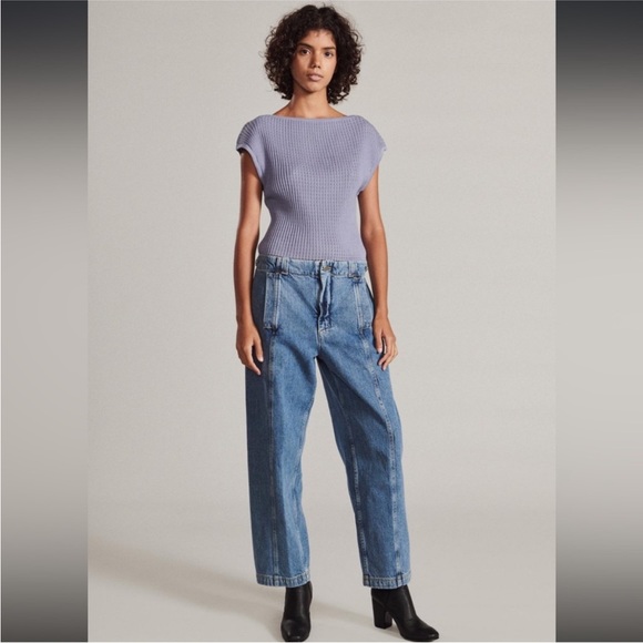 RACHEL COMEY Steer Pant Mid-Rise Blue Cotton Denim Jeans Size 2 - Picture 1 of 14